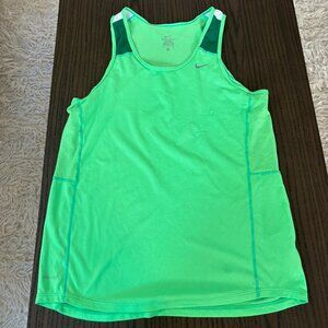 Nike Running Singlet Men's Size Medium - Green/Dark Green/White